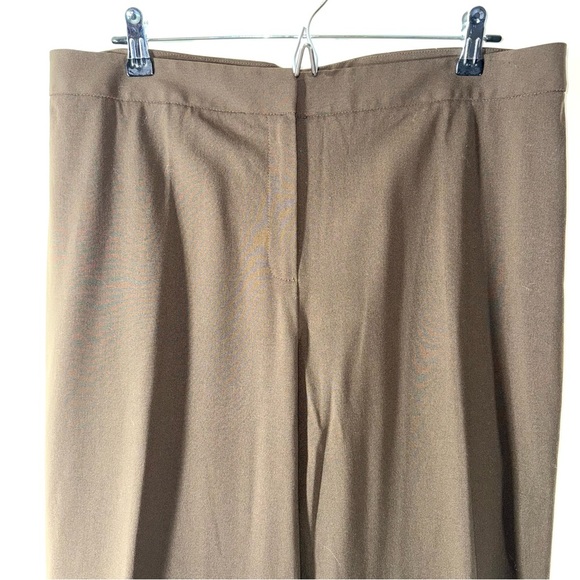 Lafayette 148 Dark Brown Wool Blend Straight Leg trousers - Picture 2 of 10